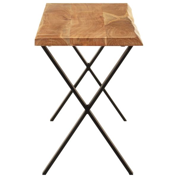 vidaXL Penkki elävillä reunoilla 105 cm täysi akasiapuu