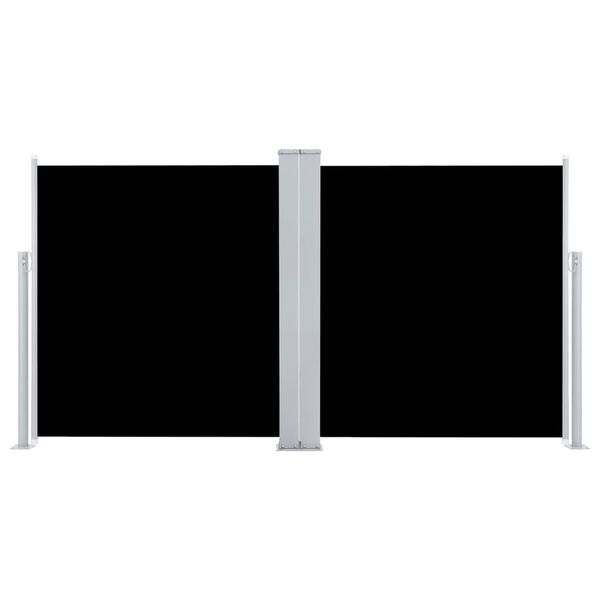 vidaXL Sisäänvedettävä sivumarkiisi 100x600 cm musta