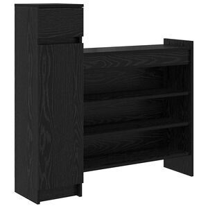 vidaXL Kenk&auml;kaappi 100,5 x 28 x 100 cm Tekninen puu Musta tammi.