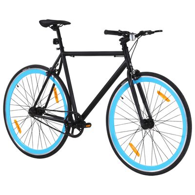 vidaXL Polkupyörä vaihteeton musta ja sininen 700c 59 cm