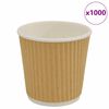 vidaXL Paperiset kahvikupit 1000 kpl 4oz 100ml Ruskea
