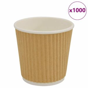 vidaXL Paperiset kahvikupit 1000 kpl 4oz 100ml Ruskea