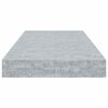 vidaXL Kelluvat sein&auml;hyllyt 4 kpl betoninharmaa 50x23x3,8 cm MDF