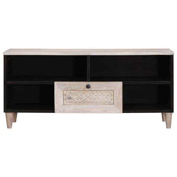 vidaXL TV-yksik&ouml;t hyllyll&auml; Valkoinen 105 x 33 x 46 cm Tekninen puu