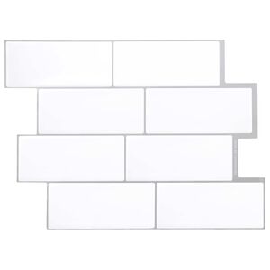 vidaXL Metrolaatta 50 pcs Valkoinen harmaa 29 x 21 cm