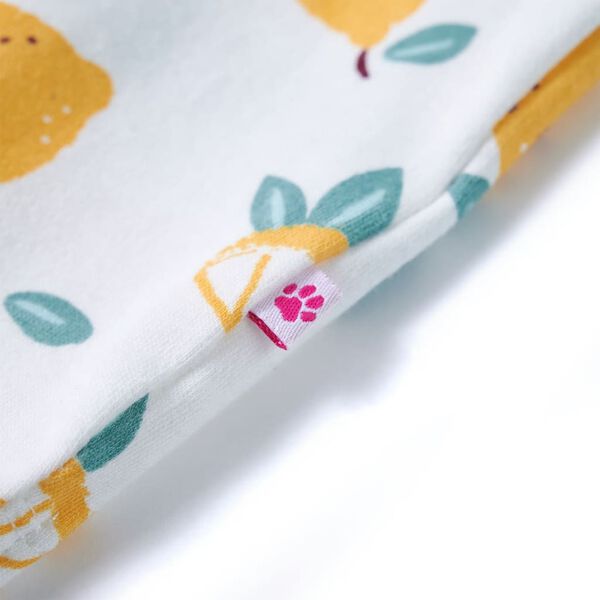 Lasten T-paita solmittavalla helmalla ecru 116