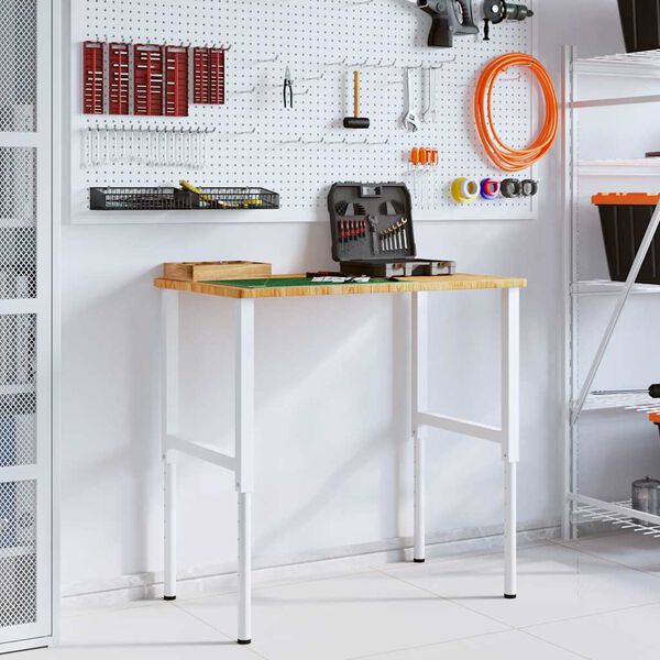 vidaXL Ty&ouml;penkki v.ruskea 100x60x(71,5-98) cm t&auml;ysi tammi suorakaide