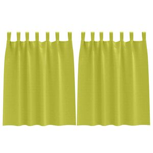 vidaXL Piment&auml;v&auml; verho renkailla 2 pcs Vihre&auml; 140 x 140 cm Polyesteri