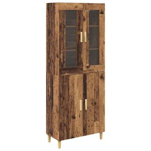 vidaXL Korkea kaappi Vanha Puu 69,5 x 34 x 180 cm