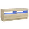 vidaXL TV-taso LED-valoilla Sonoma-tammi 100x35x40 cm
