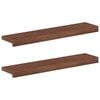 vidaXL Ikkunalautaset 2 kpl Tumma ruskea 70 x 15 x 2 cm M&auml;ntypuu