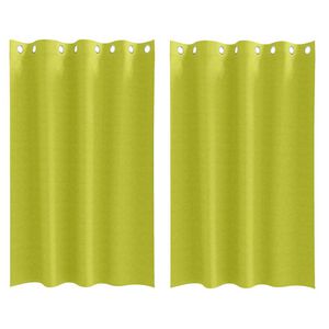 vidaXL Piment&auml;v&auml; verho renkailla 2 pcs Vihre&auml; 175 x 140 cm Polyesteri