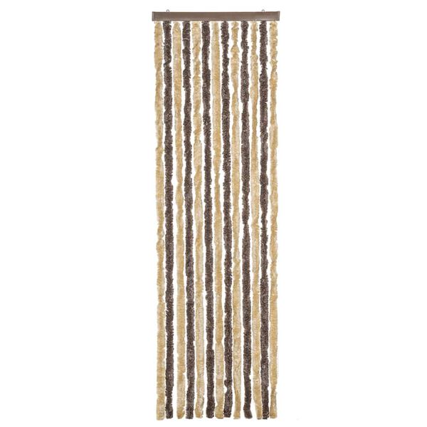 vidaXL Hy&ouml;nteisverho tummanruskea ja beige 56x200 cm chenille
