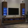 vidaXL TV-kaapit LED-valoilla 2 kpl artesaani tammi 30,5x30x102 cm