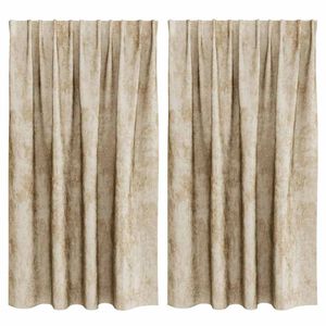 vidaXL Samettiverhot verhoilla 2 pcs Kerma 140 x 140 cm Sametti