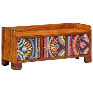 vidaXL Kenk&auml;kaappi ovella Moniv&auml;rinen 90 x 35 x 40 cm Tihe&auml; akasiapuu