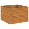 vidaXL Korotettu kukkalaatikko 100x100x69 cm Corten ter&auml;s
