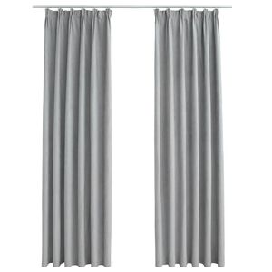 vidaXL Pimennysverhot koukuilla 2 kpl harmaa 140x245 cm