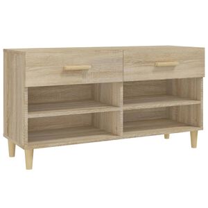vidaXL Kenk&auml;kaappi Sonoma-tammi 102x35x55 cm tekninen puu