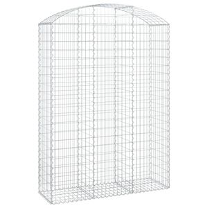 vidaXL Kaareva kivikori 150x50x200/220 cm galvanoitu rauta