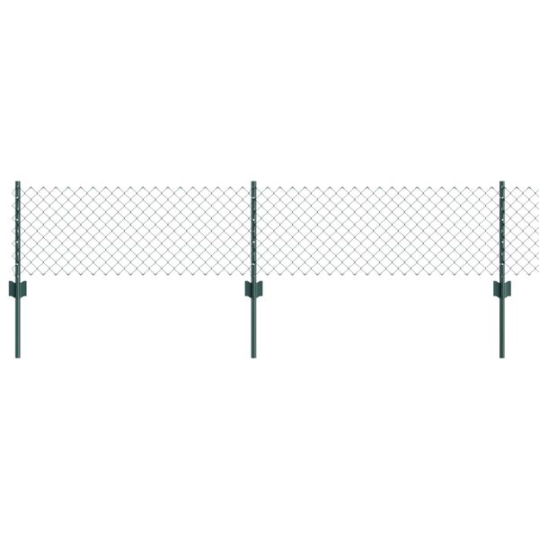 vidaXL Aita ja Tuki Vihre&auml; 0,4 x 10 m Ter&auml;st&auml; ja PVC:t&auml;
