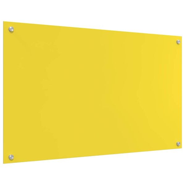 vidaXL Keitti&ouml;n suojapaneeli Keltainen 100 x 60 x 0,6 cm