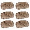 vidaXL Heittop&auml;&auml;llys 6 pcs Camel 5FT King Size Fleese