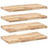 vidaXL Kelluvat hyllyt 4 kpl 60x40x4 cm k&auml;sittelem&auml;t&ouml;n massiivipuu akaasia