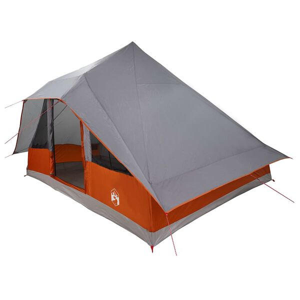 vidaXL Tipi-teltta Harmaa ja oranssi 364 x 281 x 257 cm taffeta