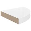 vidaXL Kulmahyllyt 2 kpl korkeakiilto valkoinen 25x25x3,8 cm MDF
