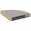vidaXL Kelluvat kulmahyllyt 4 kpl harmaa 25x25x3,8 cm MDF