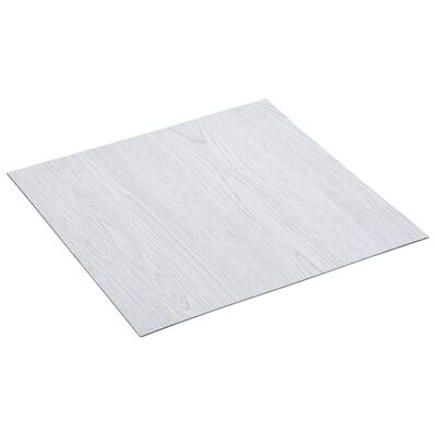 vidaXL Itsekiinnittyvä PVC Lattialankku 5,11 m² valkoinen