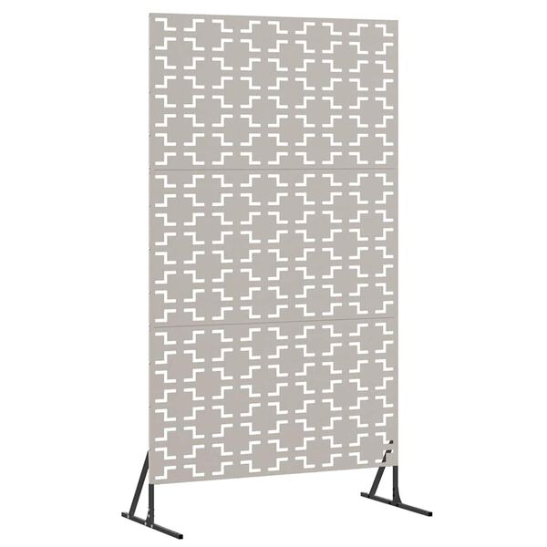 vidaXL Yksityisyysn&auml;ytt&ouml; Harmaa 100 x 50 x 180 cm Kulunut Ter&auml;s