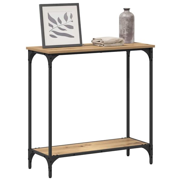 vidaXL Konsolip&ouml;yt&auml; artesaani tammi 75 x 30.5 x 75 cm Tekninen puu