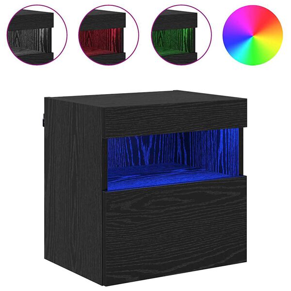 vidaXL TV-sein&auml;kaappi Musta tammi. 40 x 30 x 40 cm Tekninen puu