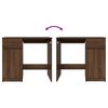 vidaXL Työpöytä ruskea tammi 86x49x76 cm tekninen puu