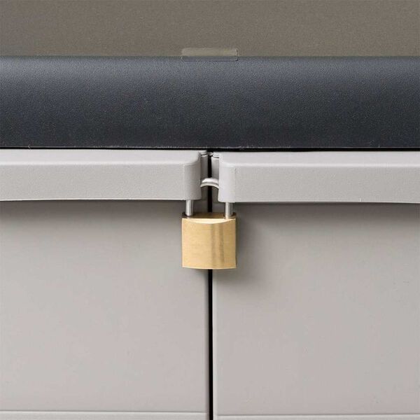 vidaXL Puutarhan Varastokaappi 1 Hylly Musta ja Harmaa