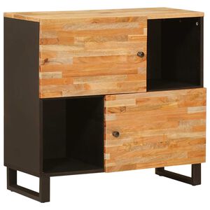 vidaXL Sivukaappi Ruskea 80 x 33 x 75 cm Kiinte&auml; mango puu