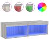 vidaXL TV-taso LED-valoilla harmaa Sonoma 100x30x30 cm
