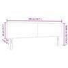 vidaXL Päätylevy päätyllä Tumma harmaa 200 cm Nahkavaatetus
