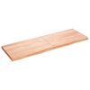 vidaXL Sein&auml;hylly vaaleanruskea 180x60x(2-6) cm k&auml;sitelty t&auml;ystammi