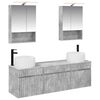 vidaXL Kylpyhuoneen kaappisetti 5 pcs Betoninharmaa 50 x 14,5 x 70 cm