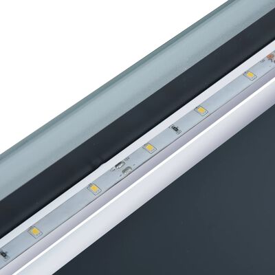 vidaXL Kylpyhuoneen LED-peili kosketussensorilla ja kellolla 100x60 cm