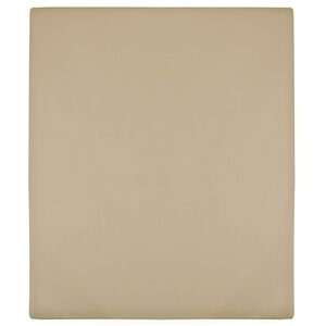 vidaXL Muotoon ommeltu lakana taupe 90x200 cm puuvilla