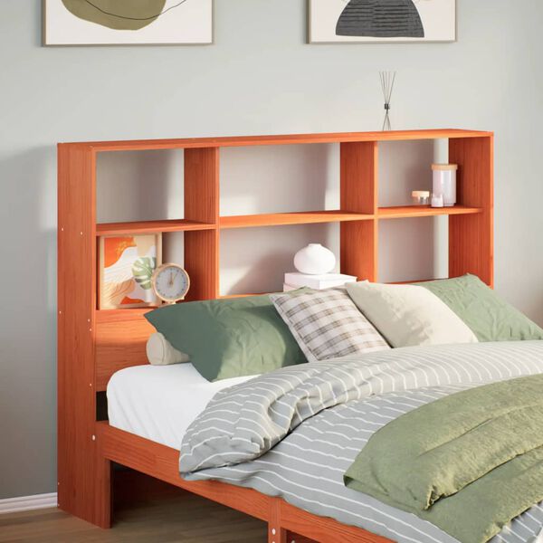 vidaXL S&auml;ngynp&auml;&auml;ty s&auml;ilytystilalla vahanruskea 140 cm t&auml;ysi m&auml;nty