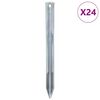vidaXL Telttatapit 24 kpl 22 cm &Oslash;20 mm galvanoitu ter&auml;s