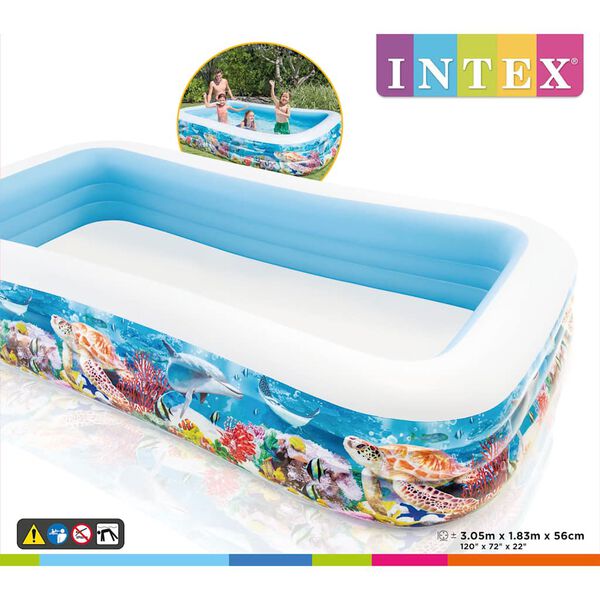 Intex Swim Center Family Pool Uima-allas 305x183x56 cm merieläinkuvio