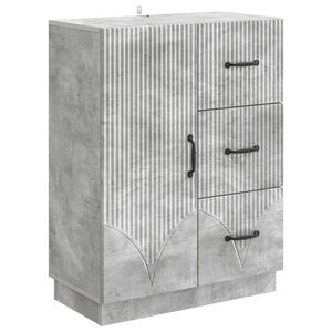 vidaXL Sivup&ouml;yt&auml; Betoninharmaa 66 x 34,5 x 87 cm Tekninen puu