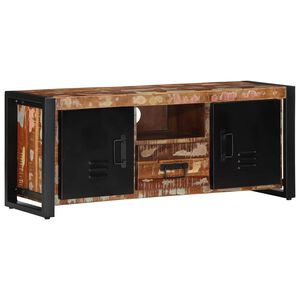 vidaXL TV-kaappi 100x30x40 cm Kierr&auml;tetty massiivipuu