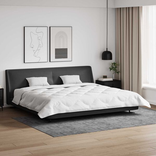 vidaXL Peitto tyynyjen kanssa 3 pcs Valkoinen Mikrokuitu ja Untuva